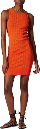 Equipment Andree Pointelle Stitch Sleeveless Sweater Dress in Nasturtium at Nordstrom, Size Xx-Small