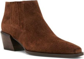 Blondo Dessie Waterproof Bootie in Chocolate Suede at Nordstrom, Size 9.5
