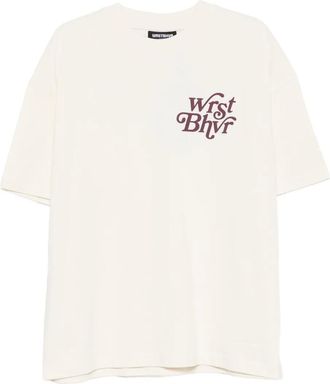 Worst Behavior T-shirt con logo - Bianco