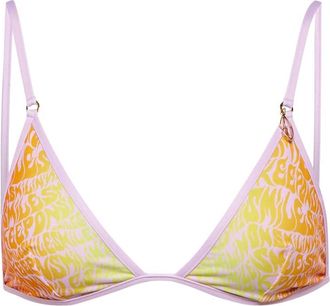 Stella McCartney Top bikini a triangolo con stampa
