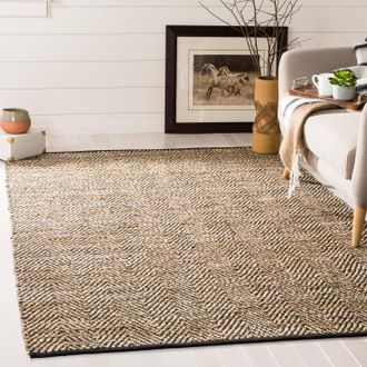 Safavieh Vintage Leather Hand Made Area Rug, Beige Contemporary Style