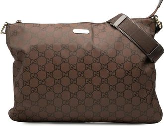 Gucci Pre-owned Cross Body Bags, female, Brown, Size: ONE SIZE Pre-owned Printed Shoulder Bag