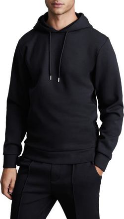 Reiss Fabien Double Knit Hoodie in Navy Blue at Nordstrom, Size Xx-Large
