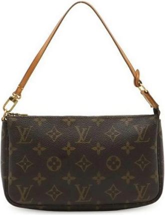 Louis Vuitton Tweedehands Canvas Louis Vuitton tassen - Dames - Vintage Handtas - Bruin - ONE Size - Vintage