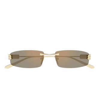 Balenciaga Sunglasses, unisex, Yellow, Size: 62 MM Rectangular Rimless Sunglasses