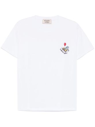 Alessandro Enriquez slogan-embroidered T-shirt - White