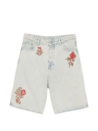 Dr&ocirc;le de Monsieur Dusty Brod&eacute; Fleurs Shorts Jeans