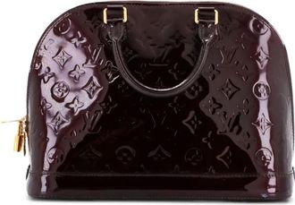 Louis Vuitton Borsa a tracolla Alma in pelle Vernis PM con monogramma - Rosso