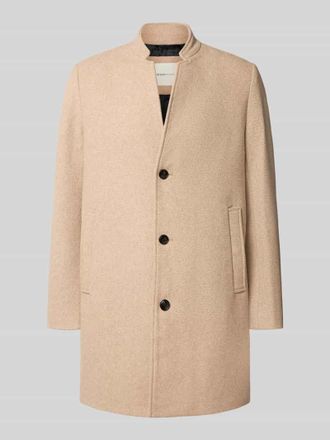 Tom Tailor Denim Regular Fit Wollmantel mit Allover-Muster in Beige, Gr&ouml;&szlig;e XXL