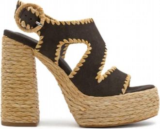 Paloma Barcel&oacute; Womens Wanda Platform Heels In Chocolate Brown Suede