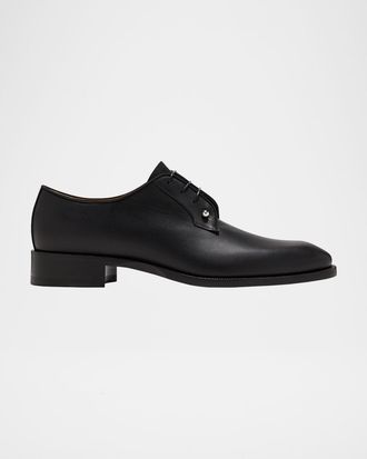 Christian Louboutin Men & apos;s Chambeliss Collar-Pin Leather Derby Shoes