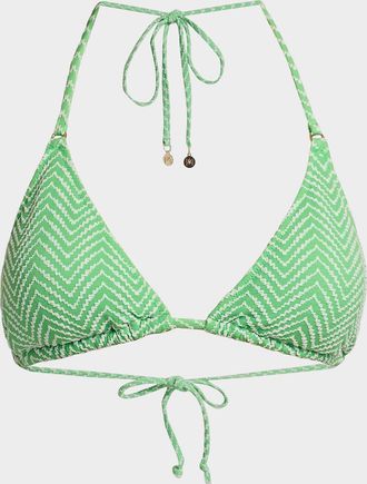 Milly Verde Chevron Bikini Top