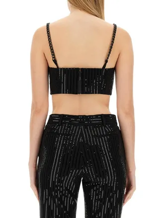 Michael Michael Kors Crepe Bustier Bustier Top - Black