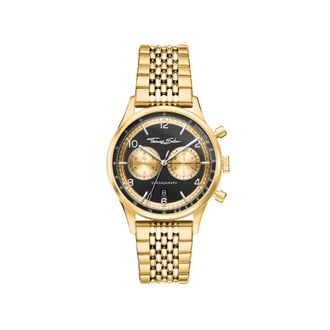 Thomas Sabo Thomas Sabo Herrenuhr Rebel at Heart Chronograph gold schwarz schwarz WA0376-264-203-40 MM