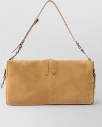 Pinko shoulder bag suede finish adjustable strap