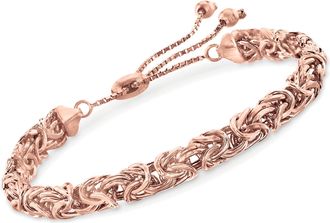Ross-Simons 18kt Rose Gold Over Sterling Byzantine Bolo Bracelet