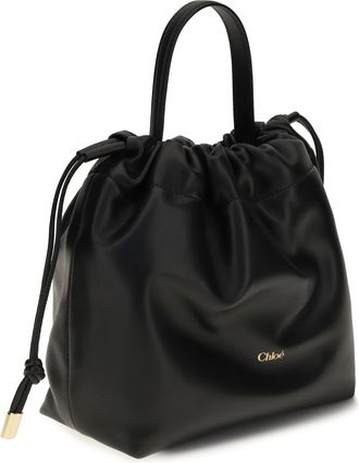 Chlo&eacute; Womens Shoulder Bag Icons Leather Black Lambskin