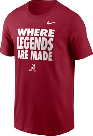 Nike Alabama Sideline Slogan Nike Mens Dri-FIT College Long-Sleeve T-Shirt in Red | 02ET69WABN-H2B