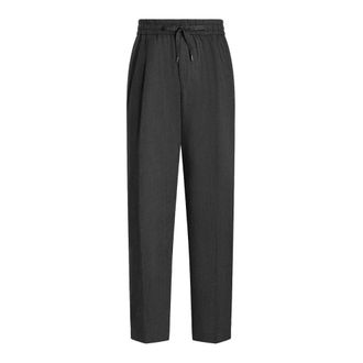 Dolce & Gabbana Straight Trousers, male, Gray, Size: XL Drawstring Jogging Trousers
