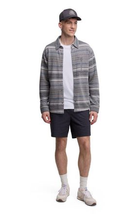 tentree Thompson Shacket in Meteorite Black Multi Stripe at Nordstrom, Size Xx-Large