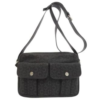 Celine Pre-owned Cross Body Bags, female, Black, Size: ONE SIZE Pre-owned Canvas Shoulder Bag
