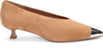 Sanctuary Womens Manda Pumps-Chrome Free Synthetic, Metallic Cap Toe, Faux Leather Design, Acorn, 4.5 UK