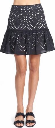Corey Lynn Calter Blair Ruffle Hem Mini Skirt In Black