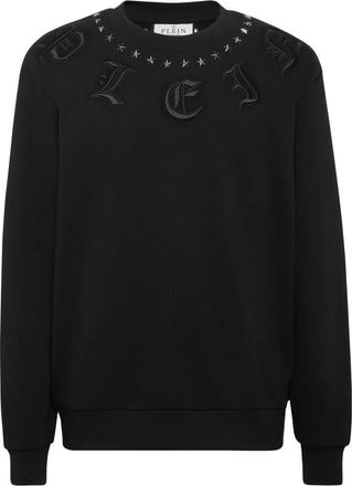 Philipp Plein Sweatshirt LS Gothic Plein - Heren - Sweatshirts - Zwart - M - Katoen - Hoodies & sweatvesten