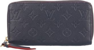 Louis Vuitton Monogram Empreinte Marine Rouge Navy Monogram Empreinte Long Wallet (Bi-Fold) (Pre-Owned)