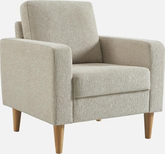 Sweeek Sill&oacute;n De Madera De Hevea Y Tela De Chenilla