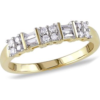 Delmar Baguette & Round Diamond Ring - 0.26ct. in White at Nordstrom Rack, Size 9