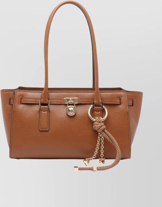 Michael Michael Kors structured leather shoulder bag with gold hardware