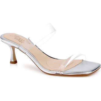 Badgley Mischka Philippa Sandal in Clear/Silver at Nordstrom, Size 6.5