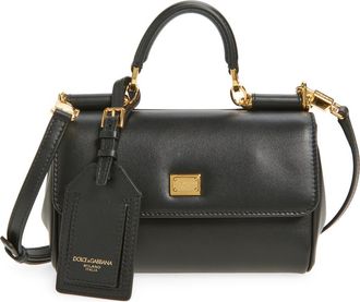 Dolce & Gabbana Mini My Sicily Handbag in 80999 Nero at Nordstrom