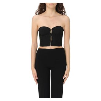 Moschino Sleeveless Tops, female, Black, Size: XS Stylish TOP Enverse Fashion Accessory