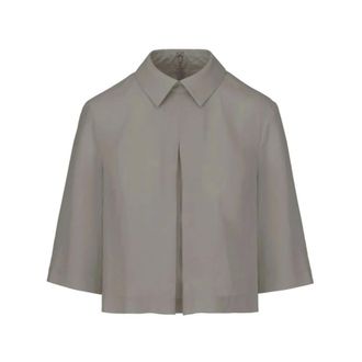 Bomboogie Overhemden, Dames, Beige, L, Linnen, Linnen Shirt