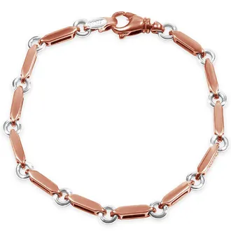 Pompeii3 Mens Link 14k Gold (26gram) or Platinum (42gram) 4.5mm Bracelet 8.5