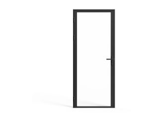 Vente-Unique Blocco Porta Reversibile H204 X L93 Cm In Alluminio E Vetro Temperato - Loxton