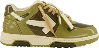 Off-white Out Of Office OOO patent-leather sneakers - Green