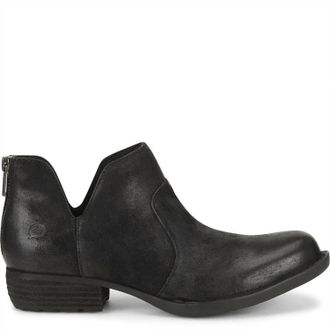 Born Womens Kerri Ankle Leather Boots In Black Distressed