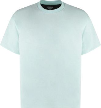 Bottega Veneta Katoenen T-shirt met ronde hals - Heren - T-shirts - Blauw - XS - Katoen - Tops