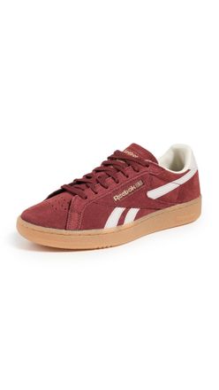 Reebok Unisex Club C Grounds UK Sneaker, Rich Maroon/Moonstone Brass, 8