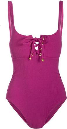 Change of Scenery Taylor Lace-Up Underwire One-Piece Swimsuit in Plum Texture at Nordstrom, Size X-Small