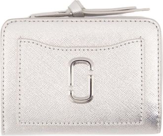 Marc Jacobs Womens Compact Silver Calfskin Wallet