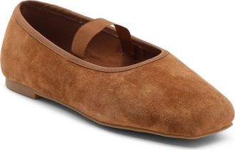 Steve Madden Reyana Mary Jane Ballet Flat in Chestnut Suede at Nordstrom Rack, Size 6.5