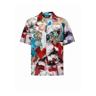 Just Cavalli Overhemden - Heren - Korte mouwen Overhemden - Veelkleurig - M - Overhemden