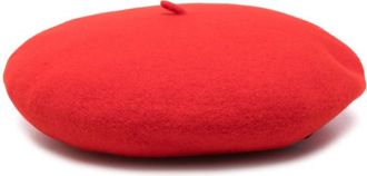 Borsalino Red Basque Solid Beret Hat