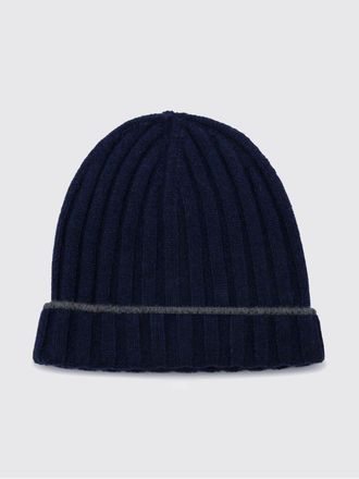 Brunello Cucinelli Beanie in cashmere a coste con risvolto