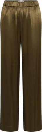 Soaked In Luxury Corinne Wijde Broek - Dames - Wijde Broeken - Groen - L - Polyester - Broeken
