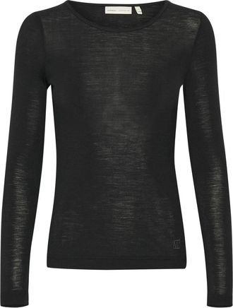 Inwear Slim Fit Top met Lange Mouwen - Dames - Longsleeves - Zwart - 3XL - Tops